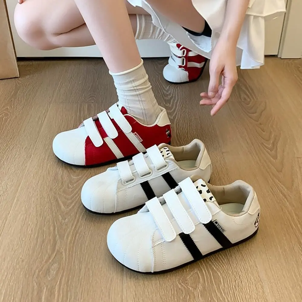 طالب أحذية رياضية نسائية صيف 2025 شريط سحري مرقع اللون قيمة جمالية عالية أحذية شبكية عصرية تناسب الجميع #3