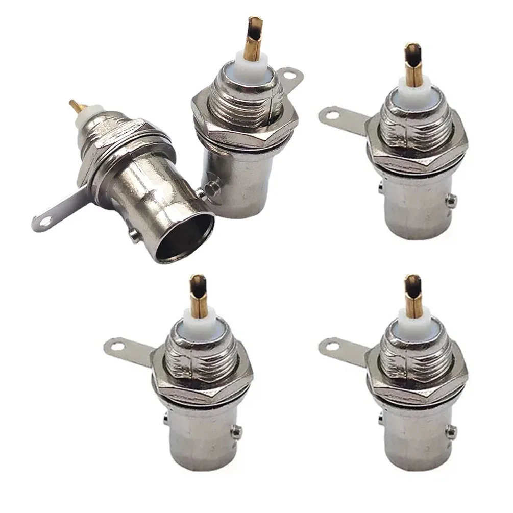 5/10PCS High-Quality BNC Connector Female Panel Mount with Solder Terminal -50 Ohm, Ideal for Oscilloscopes, CCTV Test Equipment