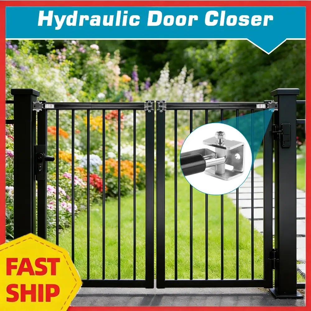 

Комплект из 6 автоматических доводчиков дверей TB200B, гидравлические доводчики для ворот весом от 60 до 140 фунтов, для дверей шириной от 40 до 64 дюймов