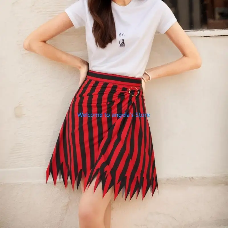 X4YC Disfraz Pirata para Mujer, Vestido, pañuelo, Collar, Parches para los Ojos para Mujer