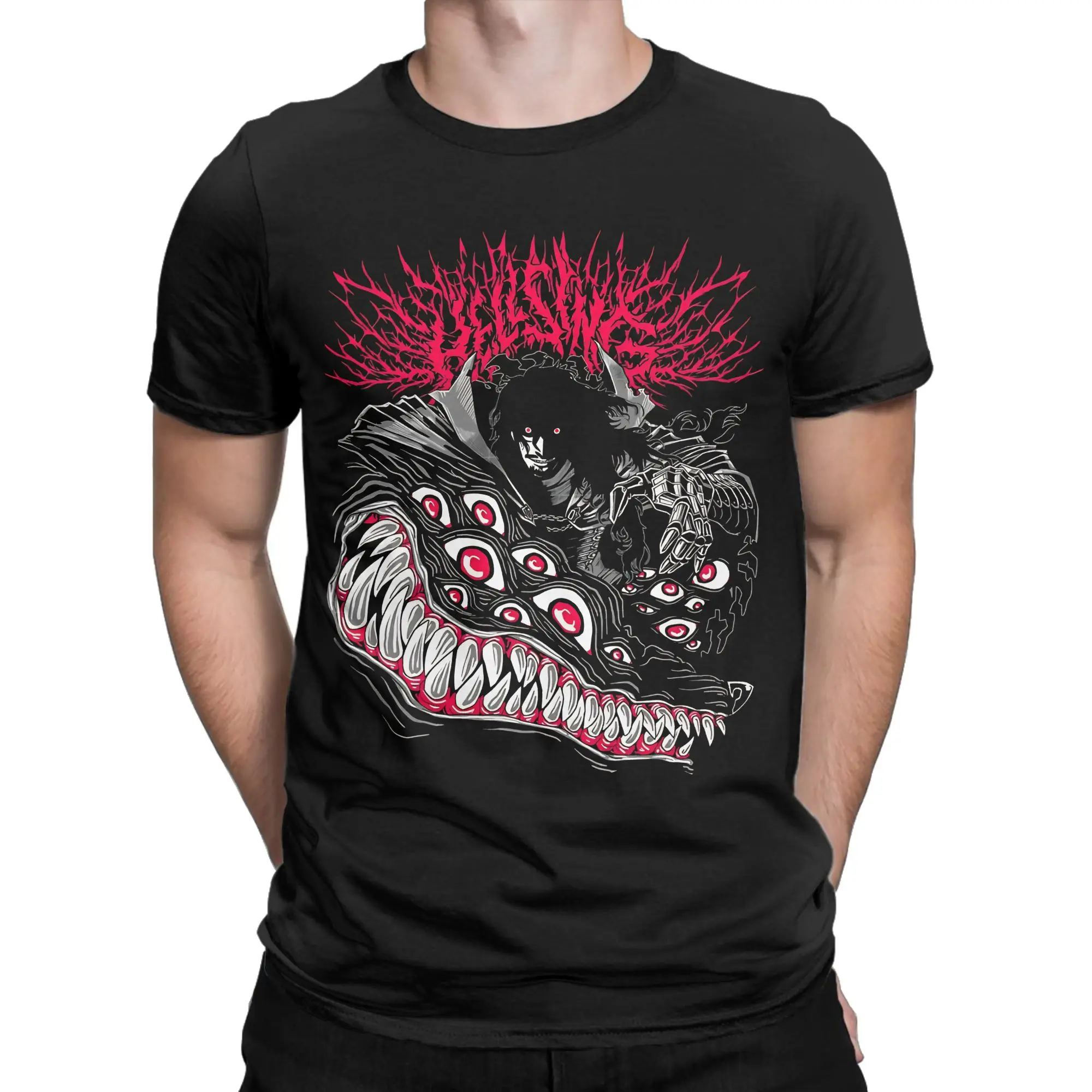Dark Cross Gothic   Funny Graphic 100% Cotton T-Shirt Hellsing Tees Tops For Men