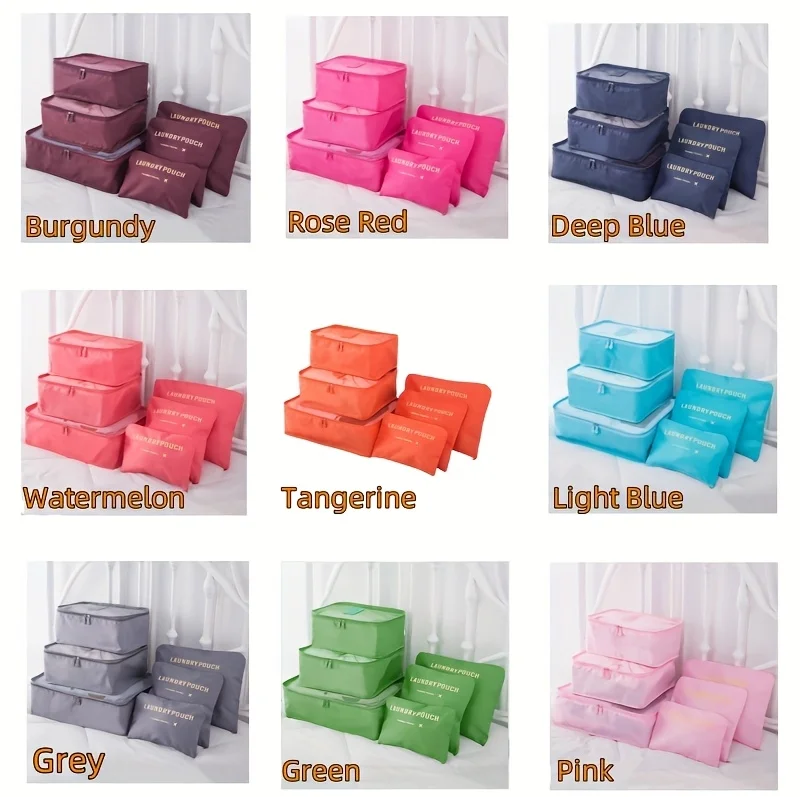 Secret Pocket Travel Organizer Durable Polyester Luggage Storage Bag Multi Compartment for Clothes Accessories Space Saving