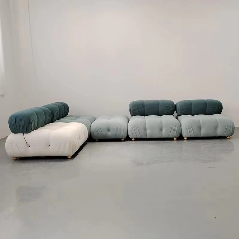 

Combination stuffed fabric terry cloth sofa, modular combination