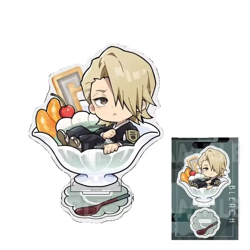 Anime BLEACH 10cm Renji Abarai Byakuya Kuchiki Tōshirō Hitsugaya Acrylic Stand Model Plate Keychain Animation Periphera