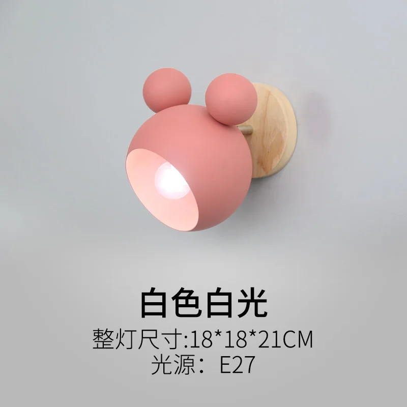 

Nordic Mickey Wall Lamp Bedroom Parlor Wall Light Study Applique Murale Luminaire Simple and Lovely Children's Room wall lamp
