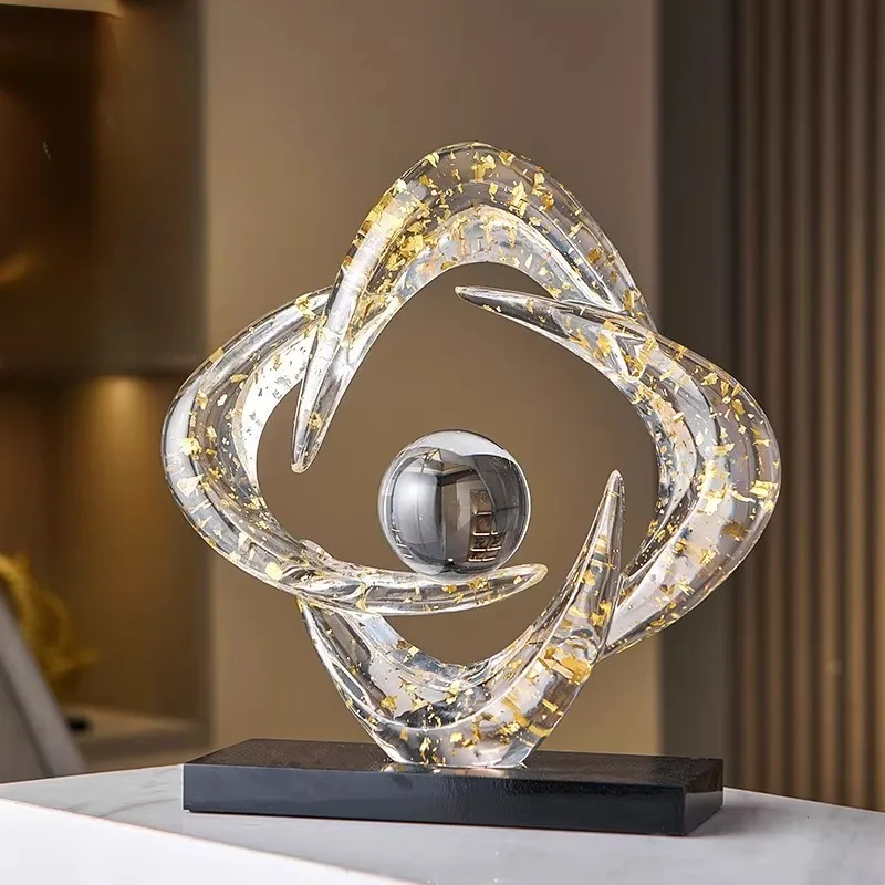 Nordic Luxury Spatial Art Ornament Modern Minimalist High-End Wine Cabinet Model Premium Home Decoration تحف كبيره للمنزل FYFM