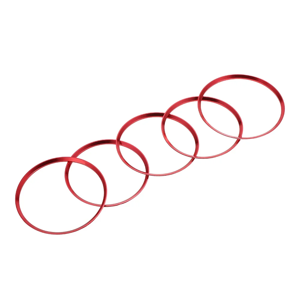 5pcs Air Vent Outlet Ring Cover Decoration Trim, Dedicated to Mercedes Benz A-Class B-Class CLA GLA Red