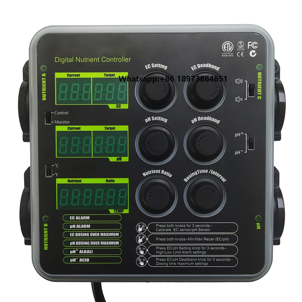 

Greenhouse Hydroponic System Irrigation Digital Controller PHEC Fertilizer Automatic Control