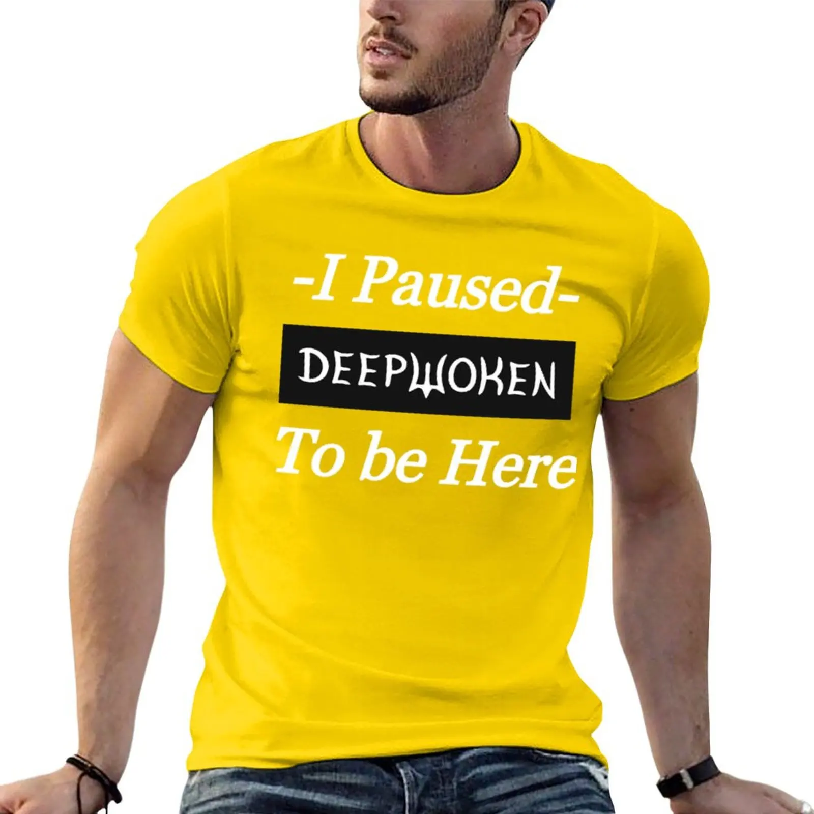 I Paused Deepwoken To Be Here T-shirt for a boy summer clothes