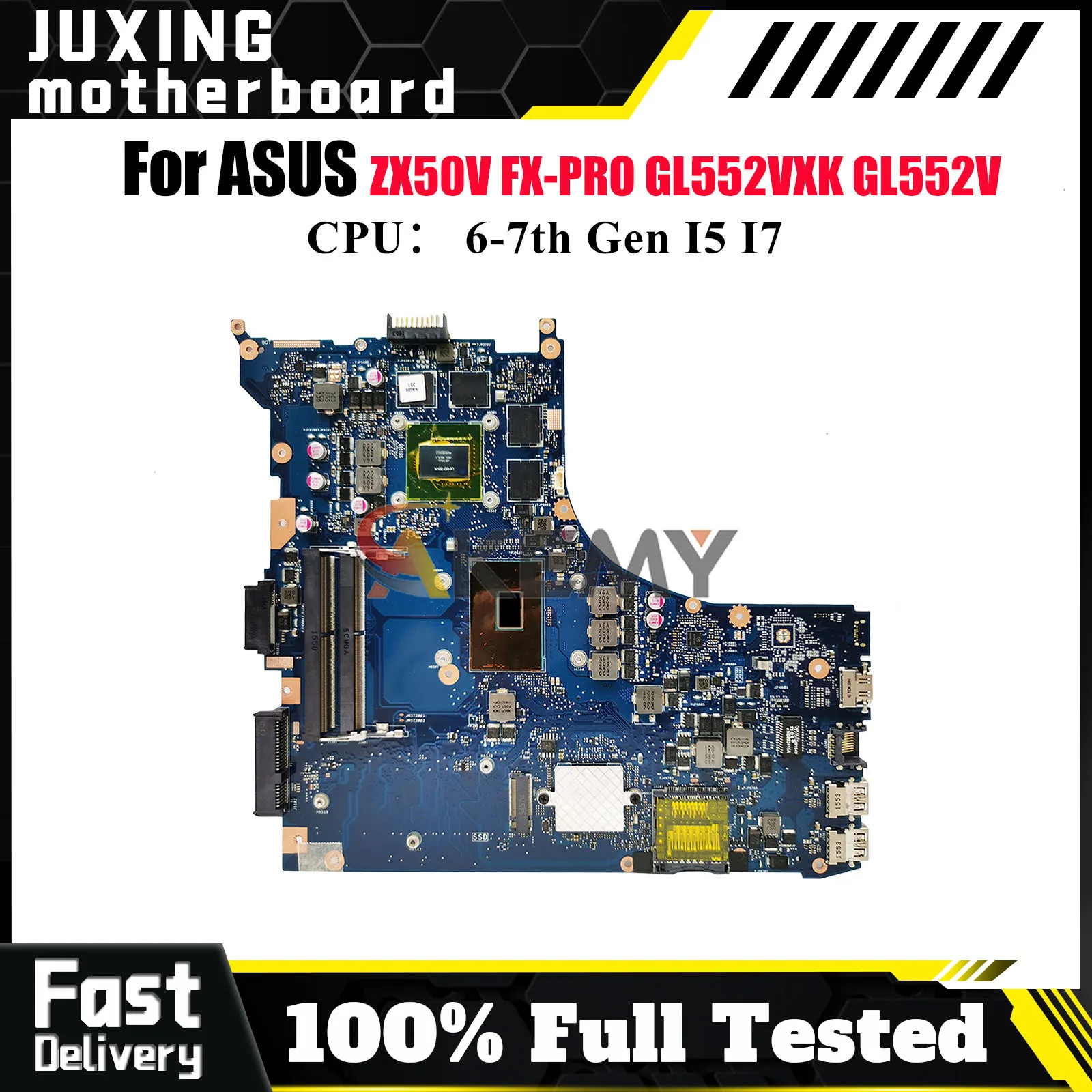 

GL552VL Материнская плата для ноутбука ASUS ROG ZX50V FX-PRO GL552VXK GL552V GL552VX Материнская плата для ноутбука с процессором I5 I7 100% тесты OK stk
