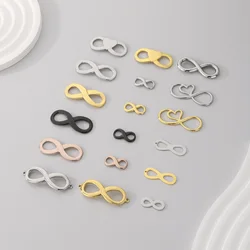 2pcs/Lot Stainless Steels Infinity Symbol Pendant DIY Bracelet Necklace Accessories for Jewelry Making Accessories