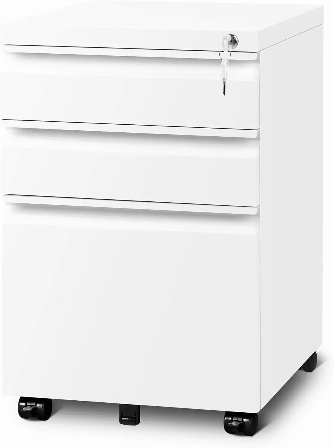 

3 Drawer File Cabinet with Lock, File Cabinets for Home Office,Under Desk Cabinet, Locking File
