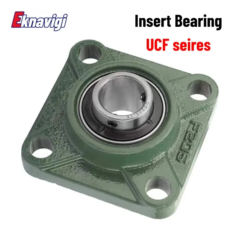 

1pcs Insert Bearing Square Bearing Housing British Size UCF201-8 UC202-10 203-11 204-12 205-14 205-15 205-16