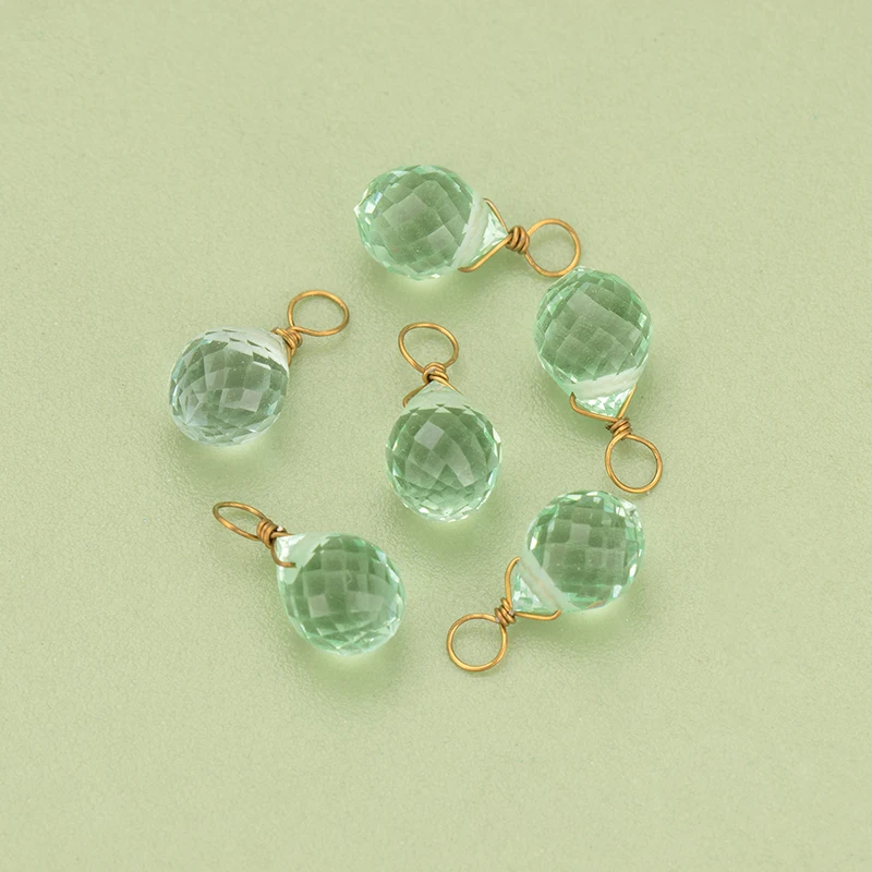 assoonas, 4 Stück/Set, MH36, Schmuckzubehör, Edelstahl-Kappenring, Glas, handgefertigt, Anhänger, Schmuckherstellung, DIY-Anhänger – Detail 7