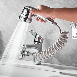 Universal Basin Faucet Diverter Valve with Shower Head Bathroom Kitchen Tap Adapter Splitter Set Water Diversion Shower Set