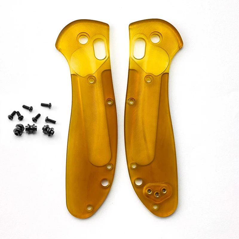 Imagem -05 - Ultem Pei-faca Transparente Escalas Grip Handle Patches Facas com Parafusos do Eixo Original Benchmade Griptilian 551 550 Par