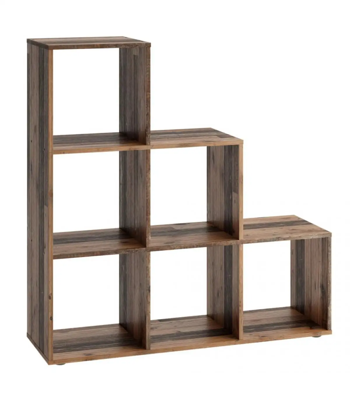 FMD room dividers shelving/space divider 6 compartments aged wood