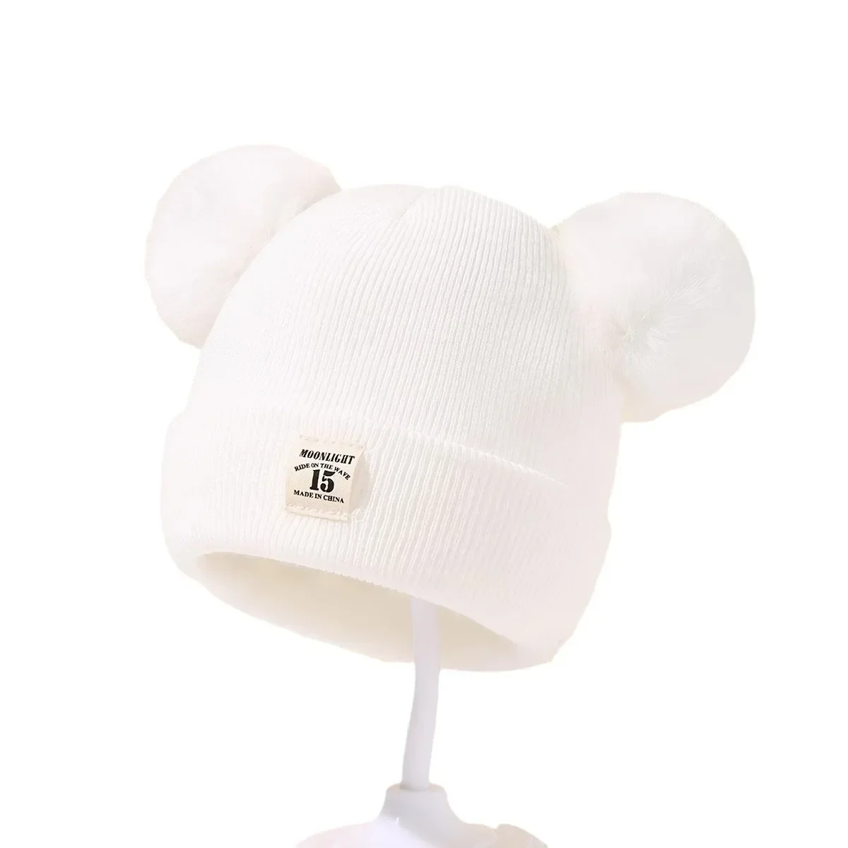 0-3Y Solid Color Wool Knitted Bonnet Bebe Newborn Baby Hat Pompom Cute Winter Hat For Kids Boys Girls Children Warm Beanie Cap