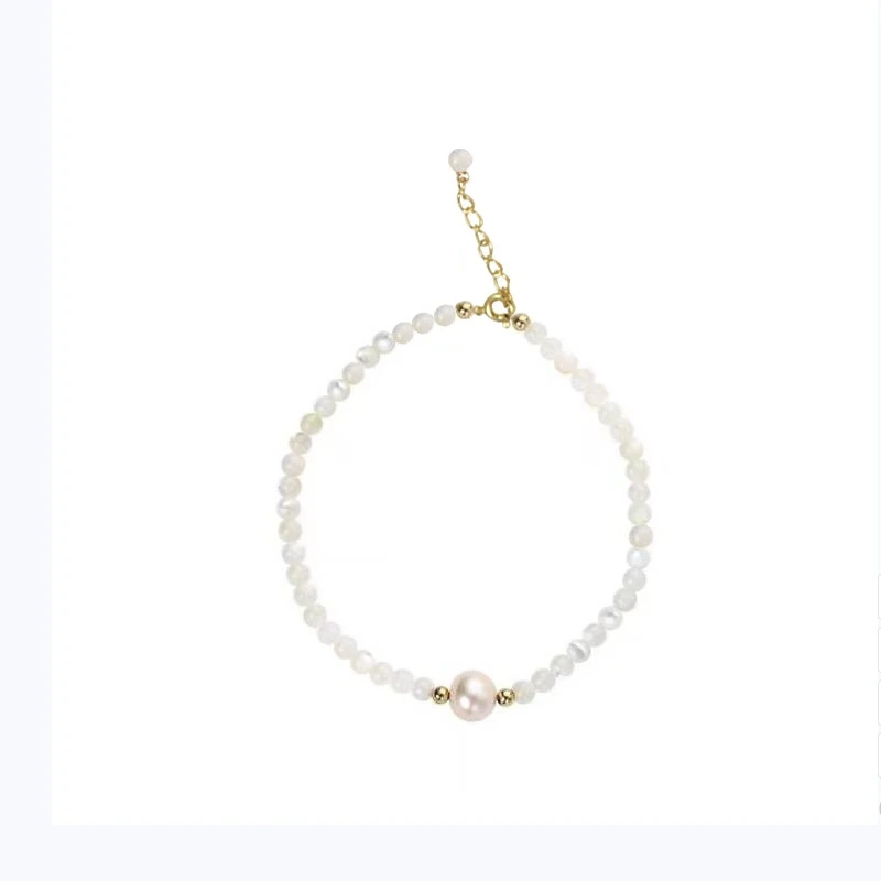 Extremely fine baby natural white butterfly shell freshwater pearl pendant bracelet for women, Zhuji freshwater pearl bracelet,
