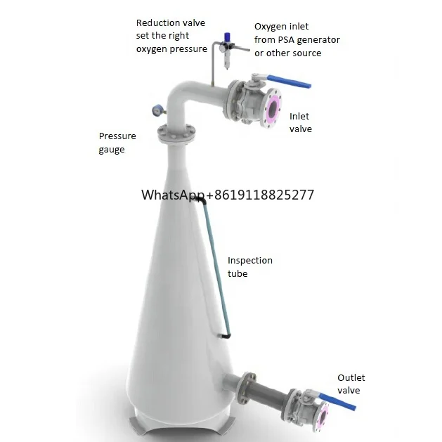 RAS Indoor Fish Farm Aerador, equipamentos De Aquicultura, cones De Oxigênio Para Recirculação De Sistemas De Aquicultura