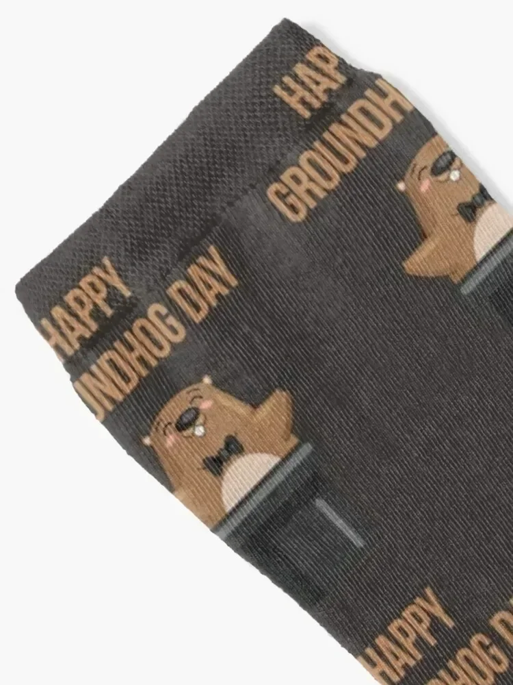 Happy Groundhog Day 2023 Socks cool set Novelties Stockings compression Socks Male Women's