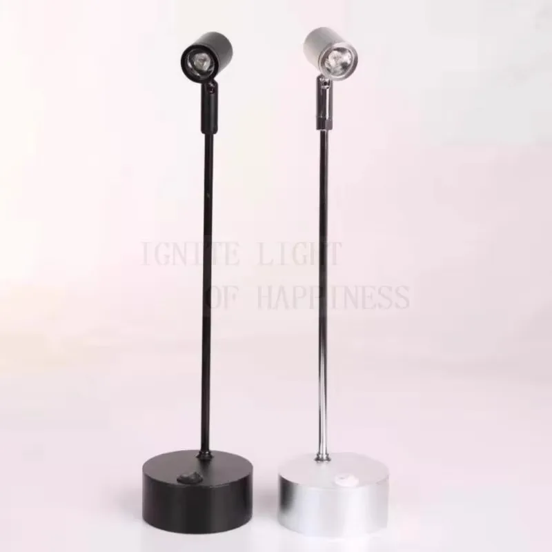 Pole Spotlight LED Dry Battery Spotlight Emergency Jewelry Counter Lamp Exhibition Display Cabinet 3W Wedding Straight Pole Lamp