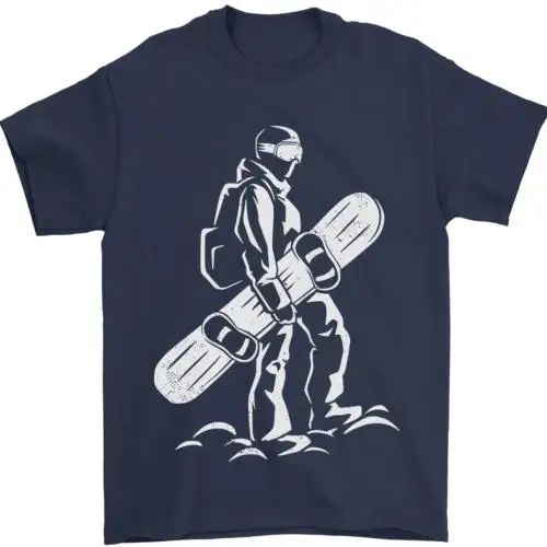 A Snowboarder Snowboarding Mens T-Shirt 100% Cotton