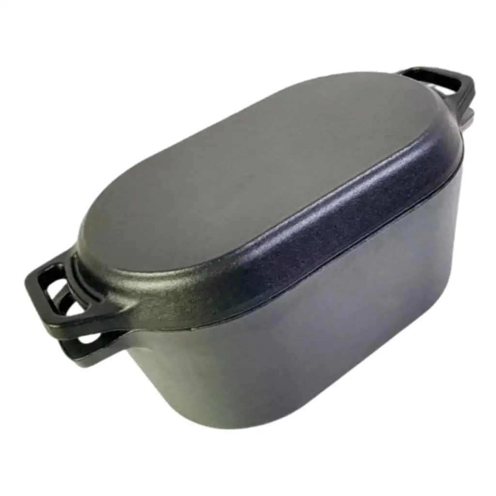 Cast Iron Loaf Pan with Lid Long-Lasting Cookware Versatile for Oven, Home Cooks