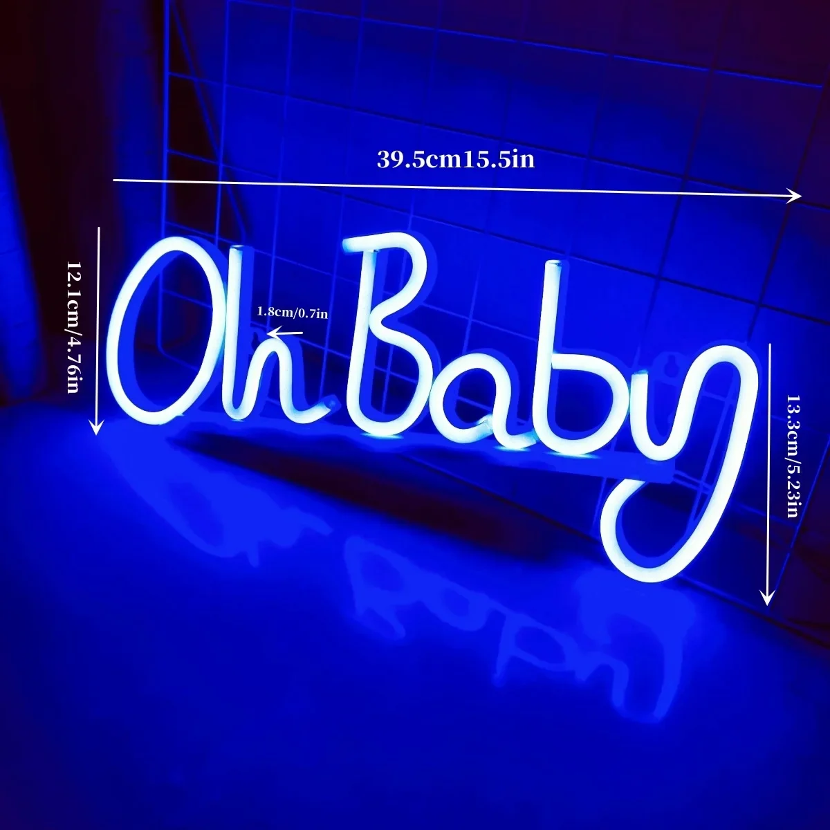 Oh Baby Custom Neon Sign Light Acrylic Neon LED Sign Light USB For Home Children Bedroom Wall Decor Hanging Luminous Night Lamps