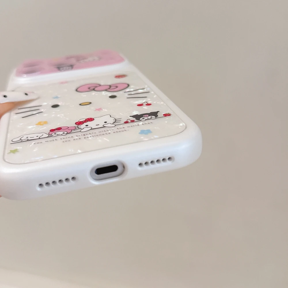 3D Stereoscopic Cute Cartoon Sanrio Hello Kitty Cat ears Phone Case For iPhone 17 16 15 Pro Max Shockproof Hard Acrylic Cover - view 6