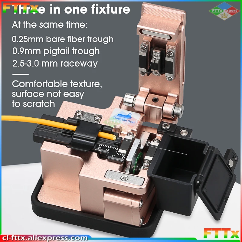 

High Precision AUA-X3 Fiber Cleaver FTTH Cable Fiber Cutting Knife Tools Suitable For Optical Fusion Splicer 24 Surface Blade