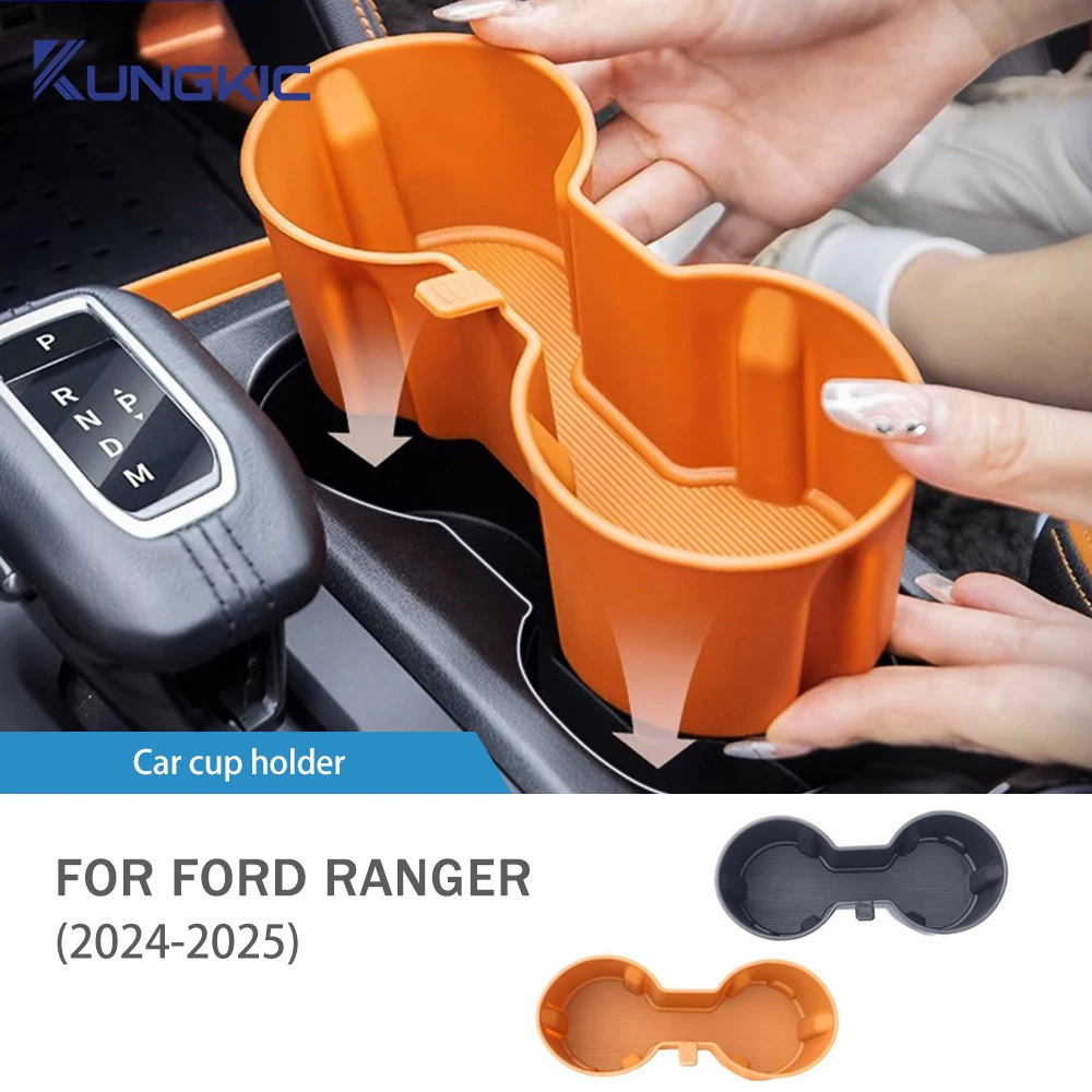 Box für Ford Ranger 2023 2024 2025 2026 Auto-Mittelkonsole Getränkehalter-Aufbewahrungsbox Armlehnen-Aufbewahrung Dekor Innenzubehör