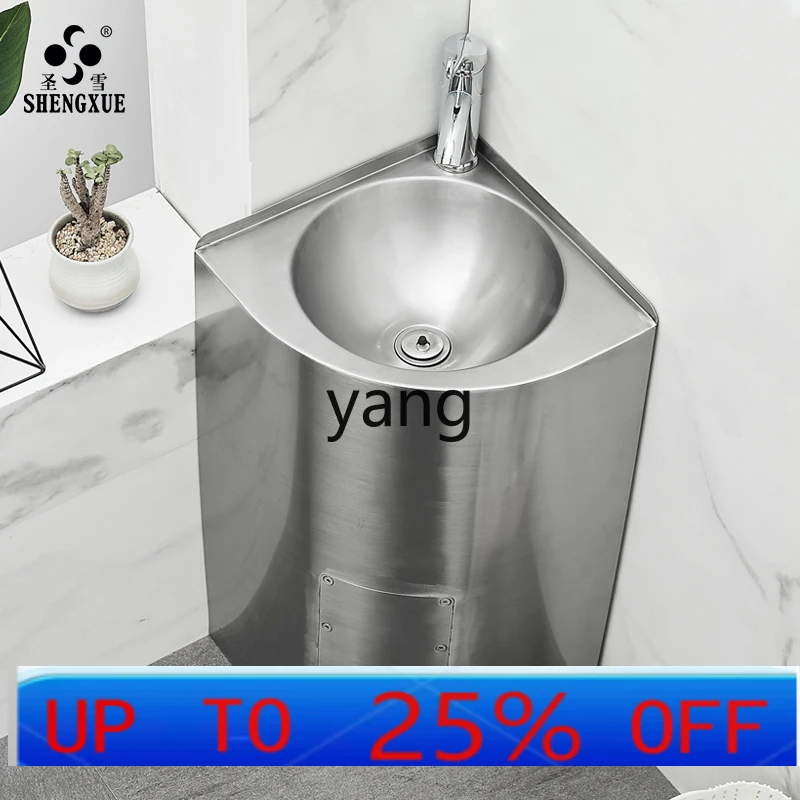 CX  stainless steel column washbasin household floor-to-ceiling triangular hand wash corner bathroom