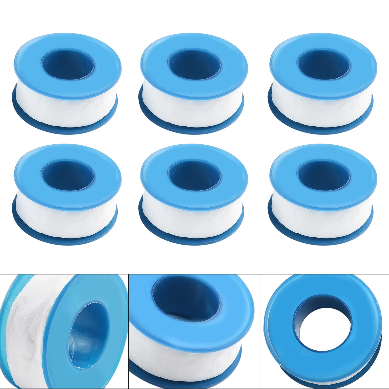 6 pezzi PTFE nastri sigillanti filettati bianchi idraulici adesivi a tenuta d'acqua 20m X 16mm per appaltatori meccanici idraulici