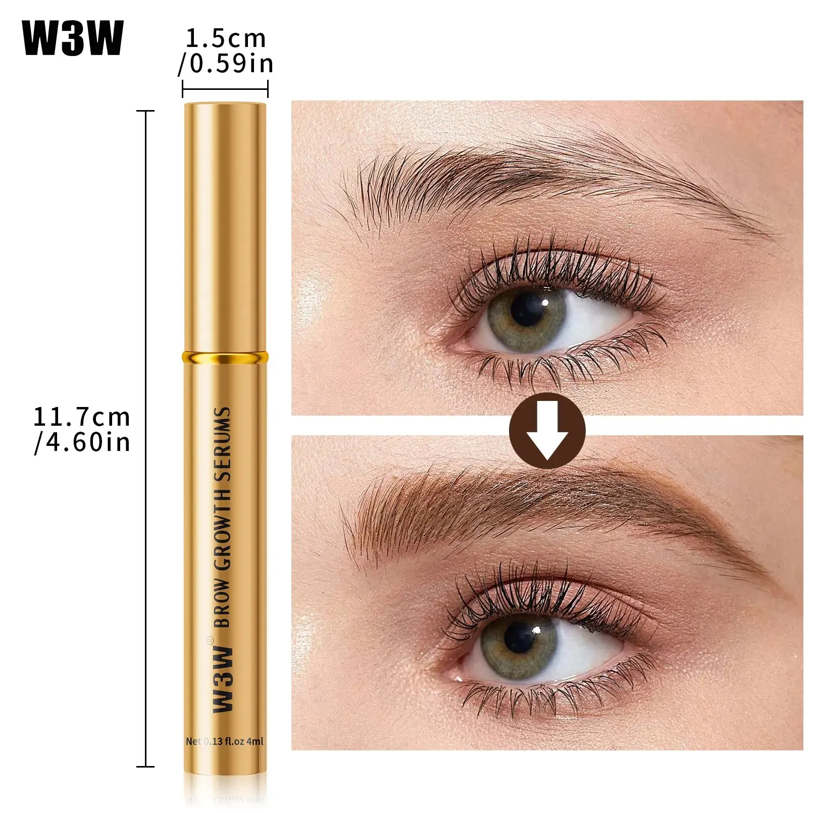 Eyebrow Growth Serum Nourishes Eyebrow Hair Follicles Improves Facial Appearance Nutrient Extension Strengthens Lengthening New