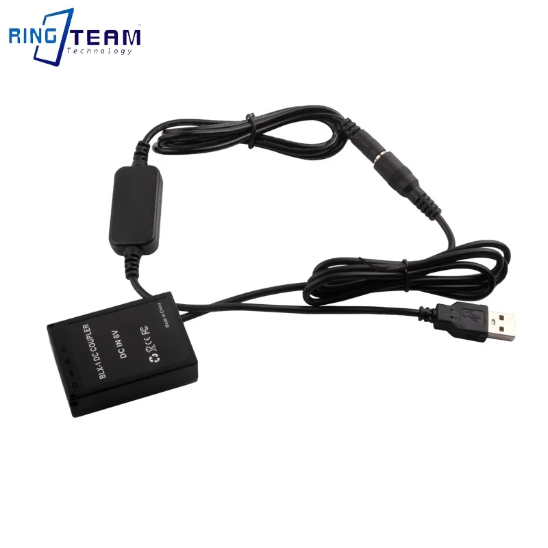 العلامة التجارية الجديدة USB إلى تيار مستمر ذكر 8 فولت كابل الطاقة + BLX-1 الدمية البطارية BLX1 مقرنة ل أوليمبوس OM-1 OM1 مرآة