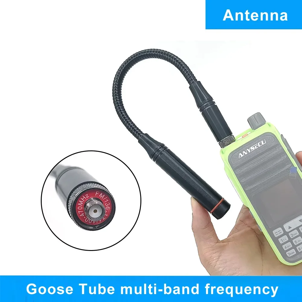 Goose Tube SMA-Female Multi-band Frequency 144/430Mhz Foldable Tactical Antenna For Anysecu TYT Baofeng Walkie Talkie