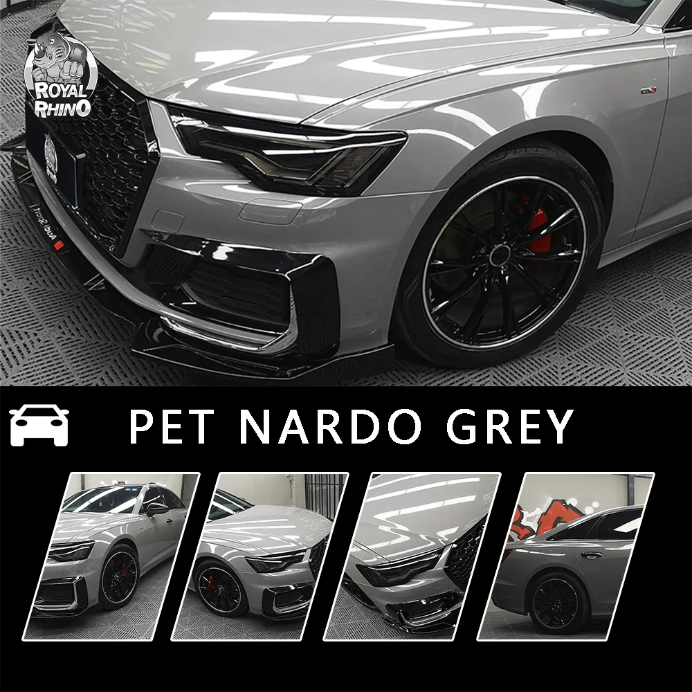 

1.52*18m Water Proof Car Decorative Film PET Liner Super Gloss Volcano Grey Vinyl Wrap Rolls For Car