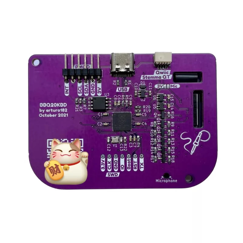 Blackberykbd Q20 Wired Mini Keyboard Custom Solderparty Open Source BBQ20KBD Q20 Bare Board Without Shell Supports USB/Qwiic