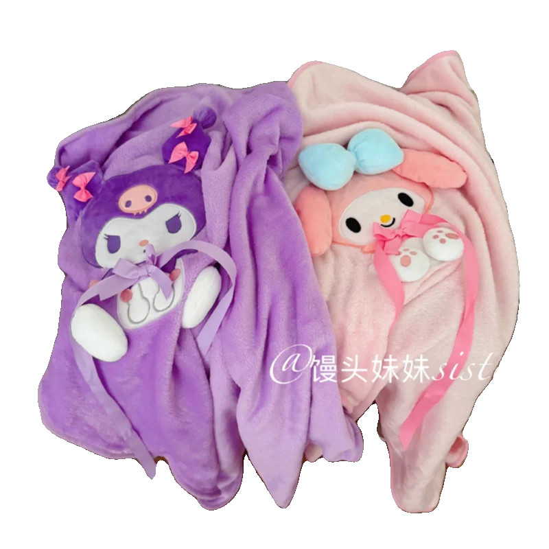 Sanrio Blanket Kuromi My Melody Hello Kitty Blanket  Home Office Air Conditioning Blanket  Cinnamoroll Hangyodon Blanket Gift