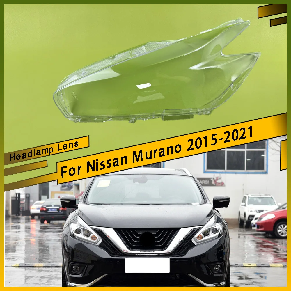 

For Nissan Murano 2015 2016 2017 2019 2021 Car Front Headlight Lens Covers Left-Right Car Transparent Housing Car Accessories