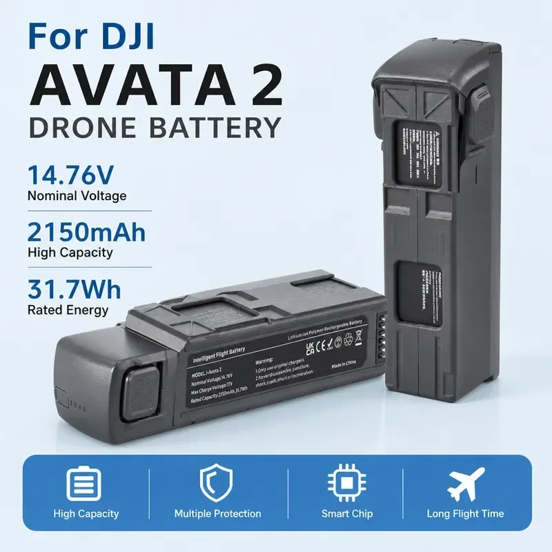 [NEW]  Avata 2 Battery 14.76V 2150mAh for DJI AVATA 2 Drone Long-lasting Battery Life Stable Voltage Drone Accessories