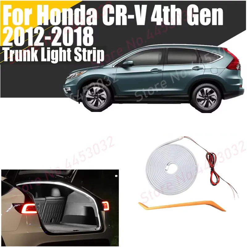 4M Car Trunk Light Strip for Honda CR-V 4th Gen 2012-2018 LED Bright Auto-Sensing Interior Flexible Atmosphere Light 12V