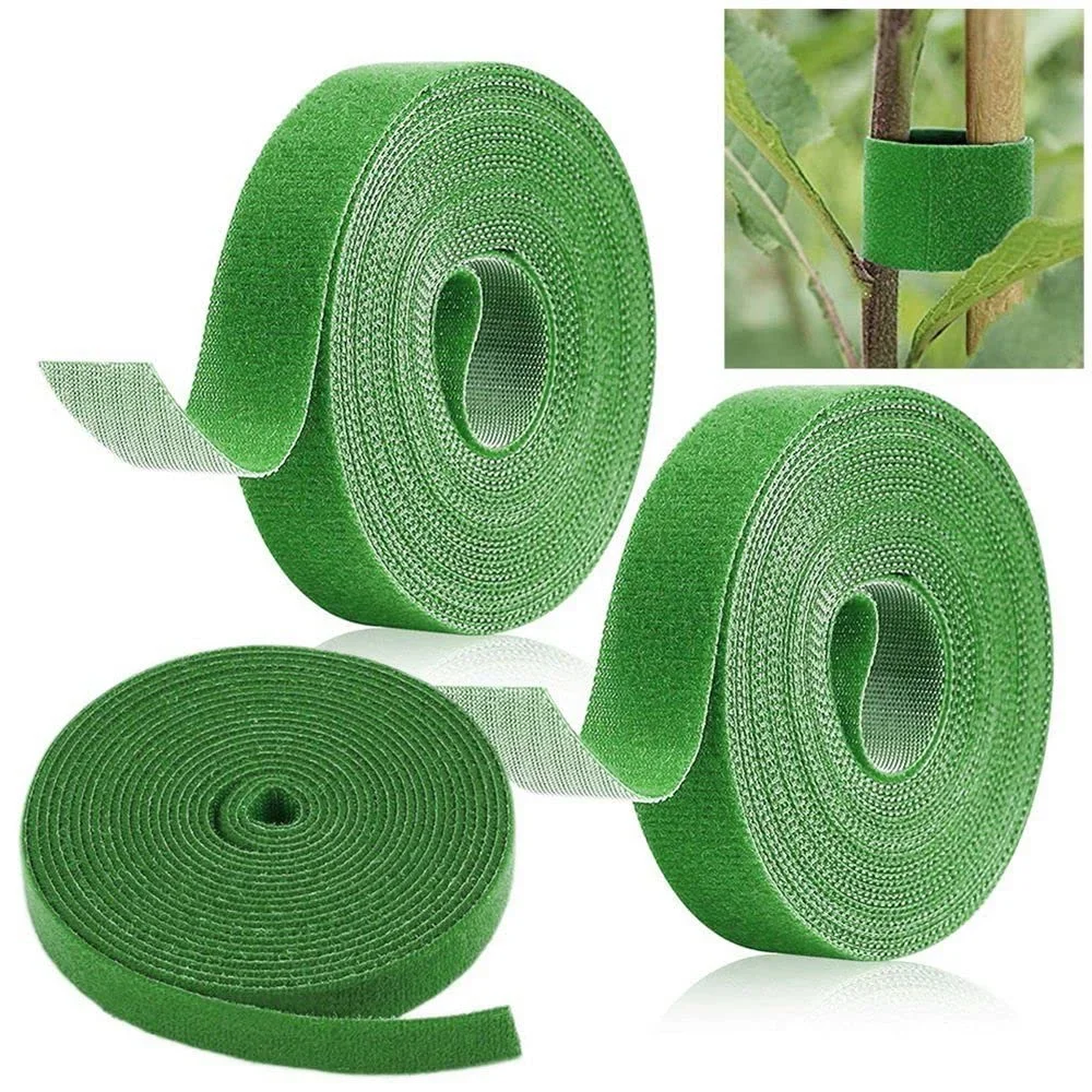 3 Rolls Nylon Ultra Thin Plant Ties with Hook Loop - Garden Shape Support Tape Gardening Accessories