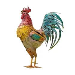 Rooster Garden Statue Stakesanimals Silhouette Sculptures Decor Chicken Ornaments Yard Art Decor For Backyard Patio