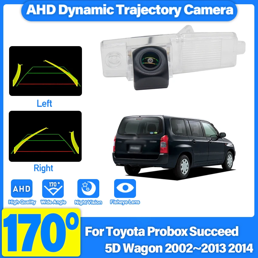 Backup Rear View Camera For Toyota Probox Succeed 5D wagon 2002~2014 AHD Night Vision license plate Camera Parking Camera