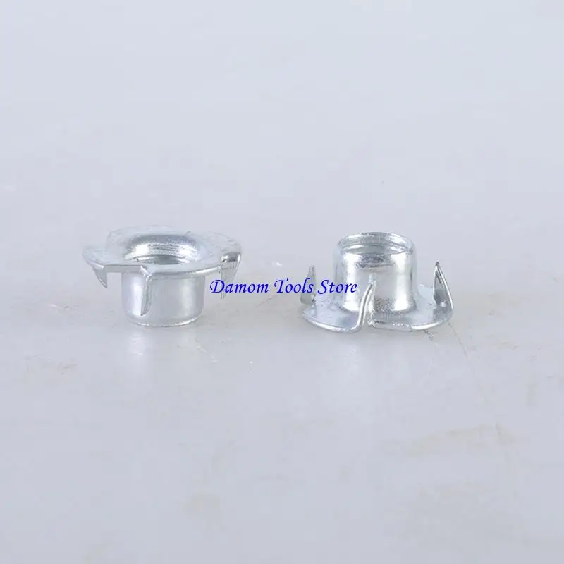 57BE Stainless Iron 4 Pronged Tees Four Jaw Threaded Inserts T Nut Blind Pronged Insert Tees Nut Furniture Enduring