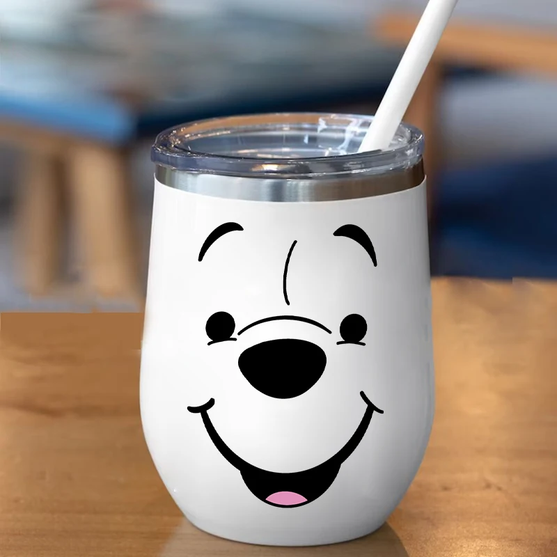 Winnie the Pooh Face Sticker Vinyl Art Decals For Cup Glass Water Bottle Decoration Cute Cartoon Sticker Laptop Car Window Decor