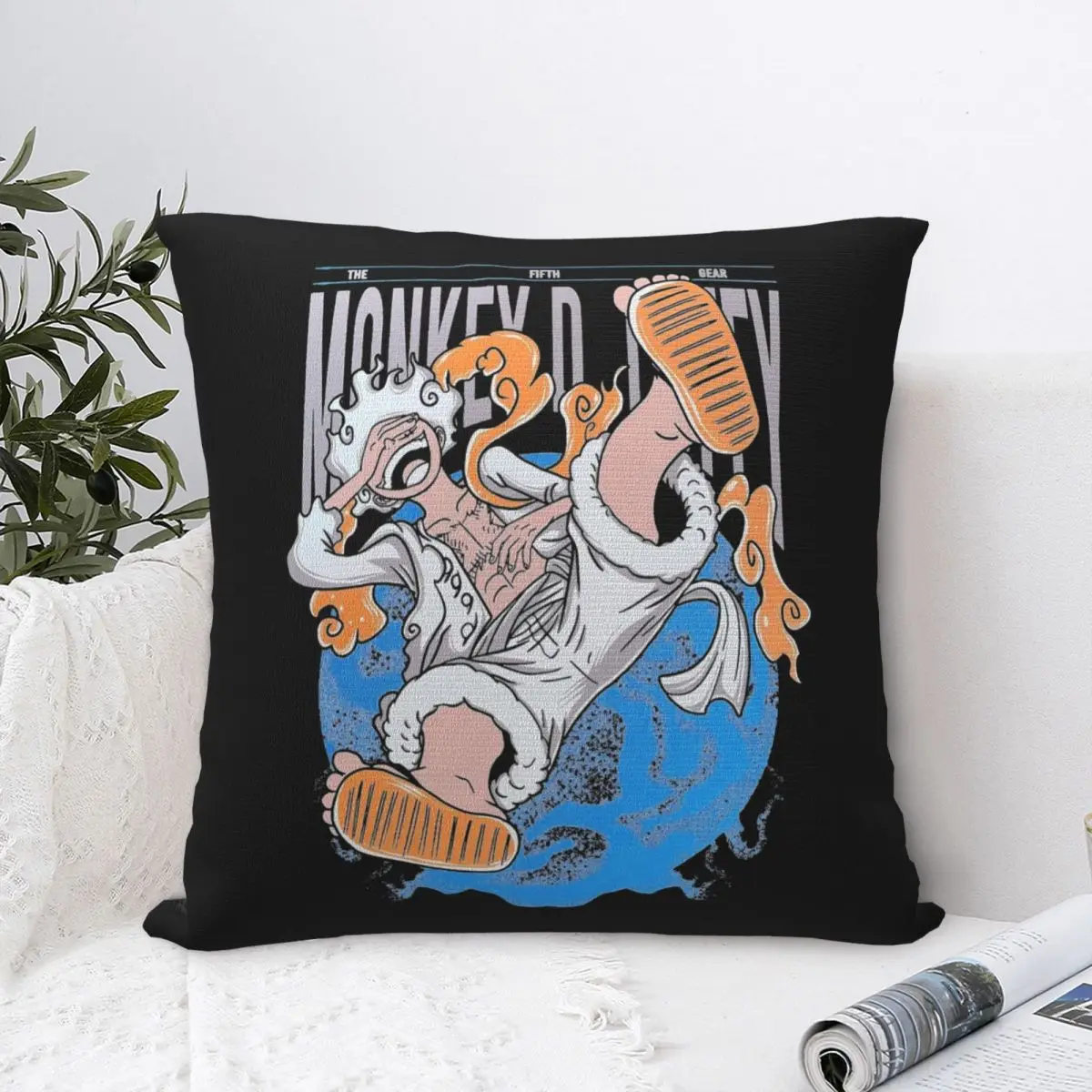 Sun God Nika Luffy Anime Pillow Case Cushion Covers Novelty Zipper Decor Pillowcase for Home 18