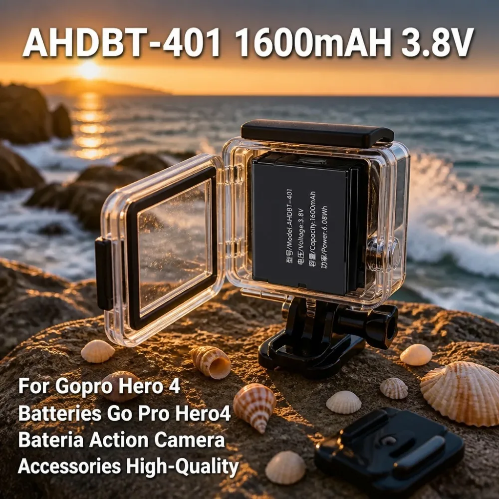 High-Quality AHDBT-401 1600mAh 3.8V In Stock Lithium Battery For Go Pro Hero4 AHDBT401 Action Camera Bateria